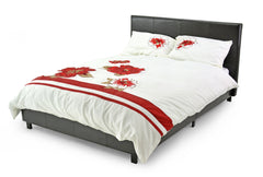 Strong Faux Leather Bed in Brown