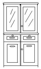 Robust Sideboard with Dresser Top