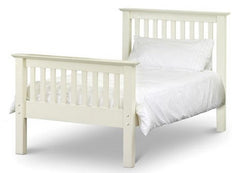 White Wooden Bed With Foot End