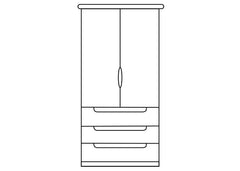 Robust Double Gents Wardrobe