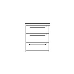 Robust 3 Drawer Bedside
