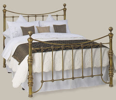 Rigid Antique Brass Wrought Iron Bed
