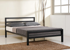 Strong Metal Block Bed in Black