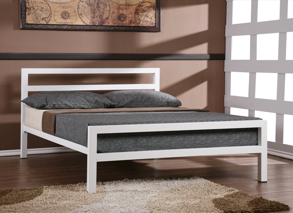 Very Strong White Block Bed