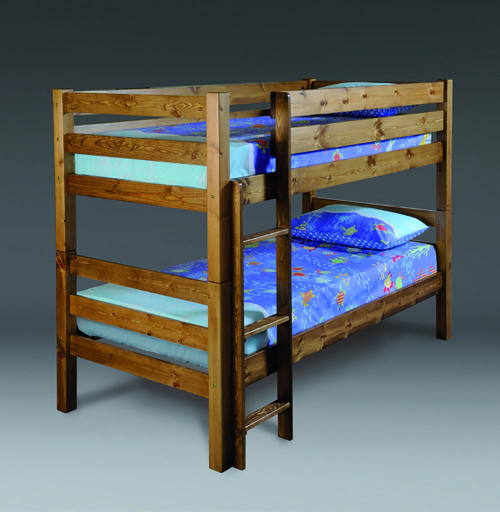 Solid Pine Heavy Duty Bunk with Mattress Bundle
