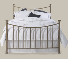 Very Strong Wrought Iron Bed in Pewter