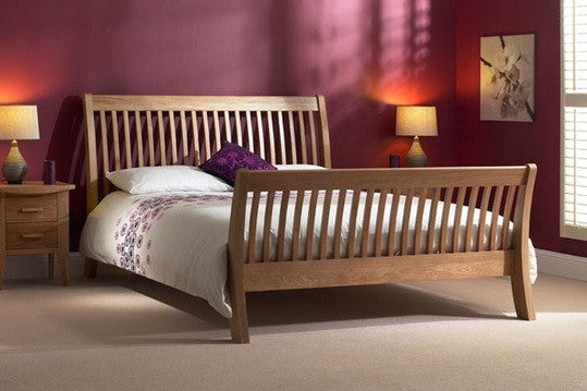 Violet Solid Oak Bed