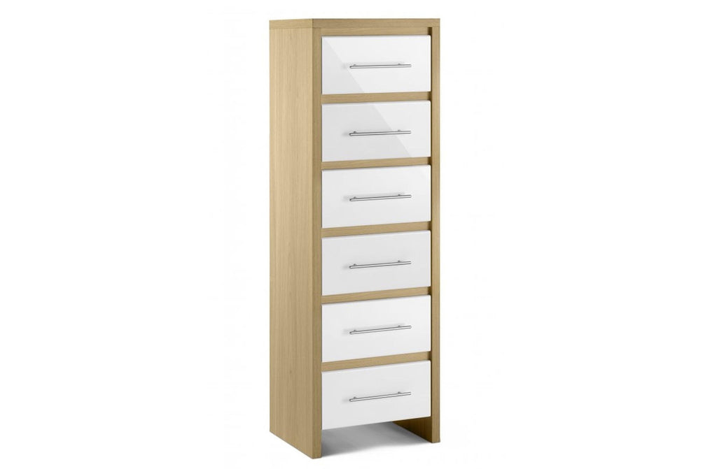 Stockholm 6 Drawer Narrow Chest