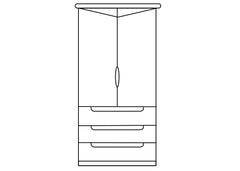Robust Anti Ligature 270 Gents Wardrobe