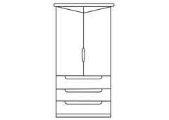 Robust Anti Ligature Gents Wardrobe