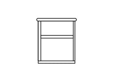 Robust Bedside with Open Shelf